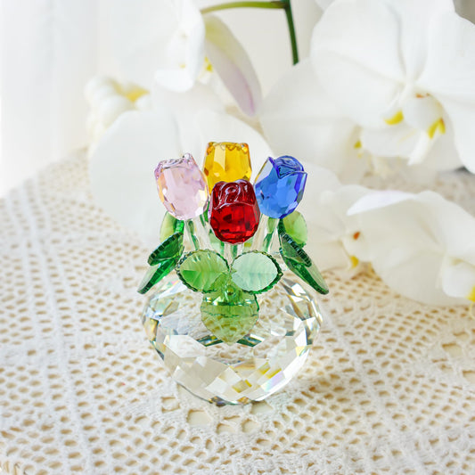 PrismBloom™ - Crystal Rose Bouquet
