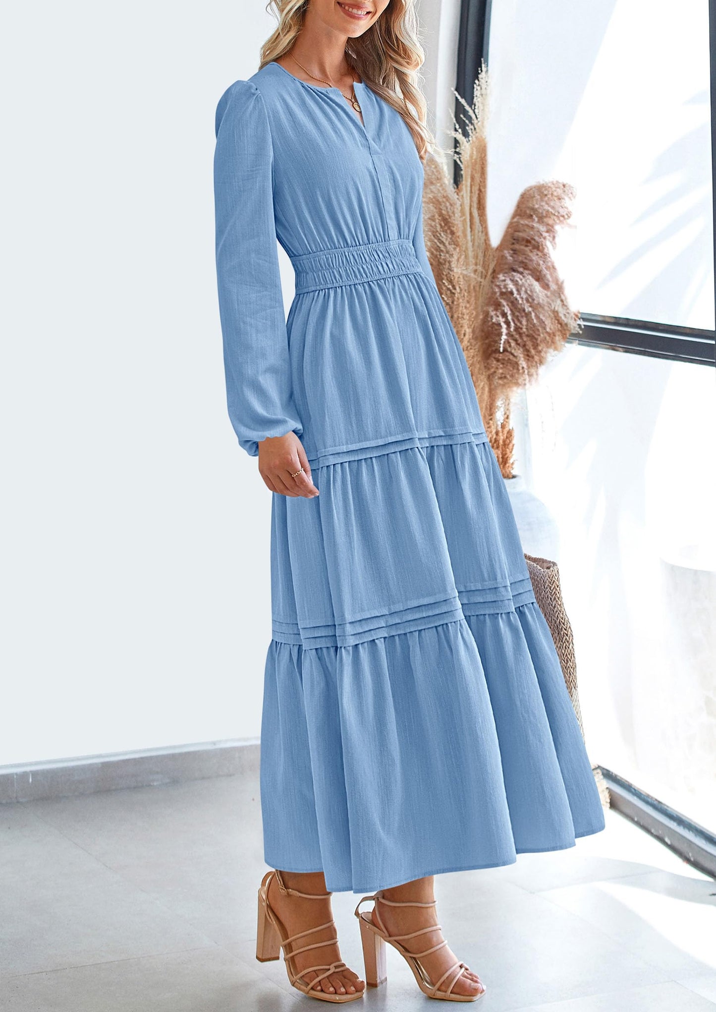 BlushFlow™ - Maxi Dress