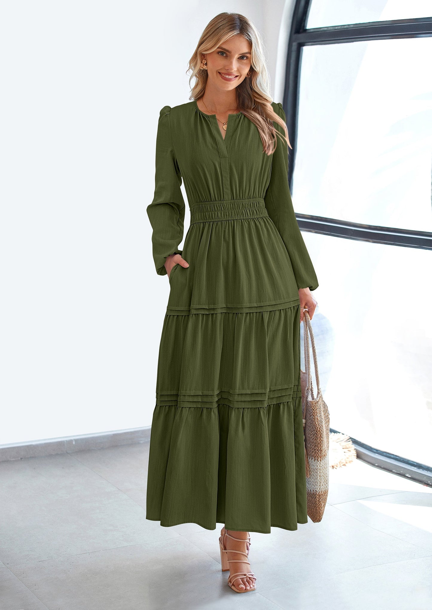 BlushFlow™ - Maxi Dress
