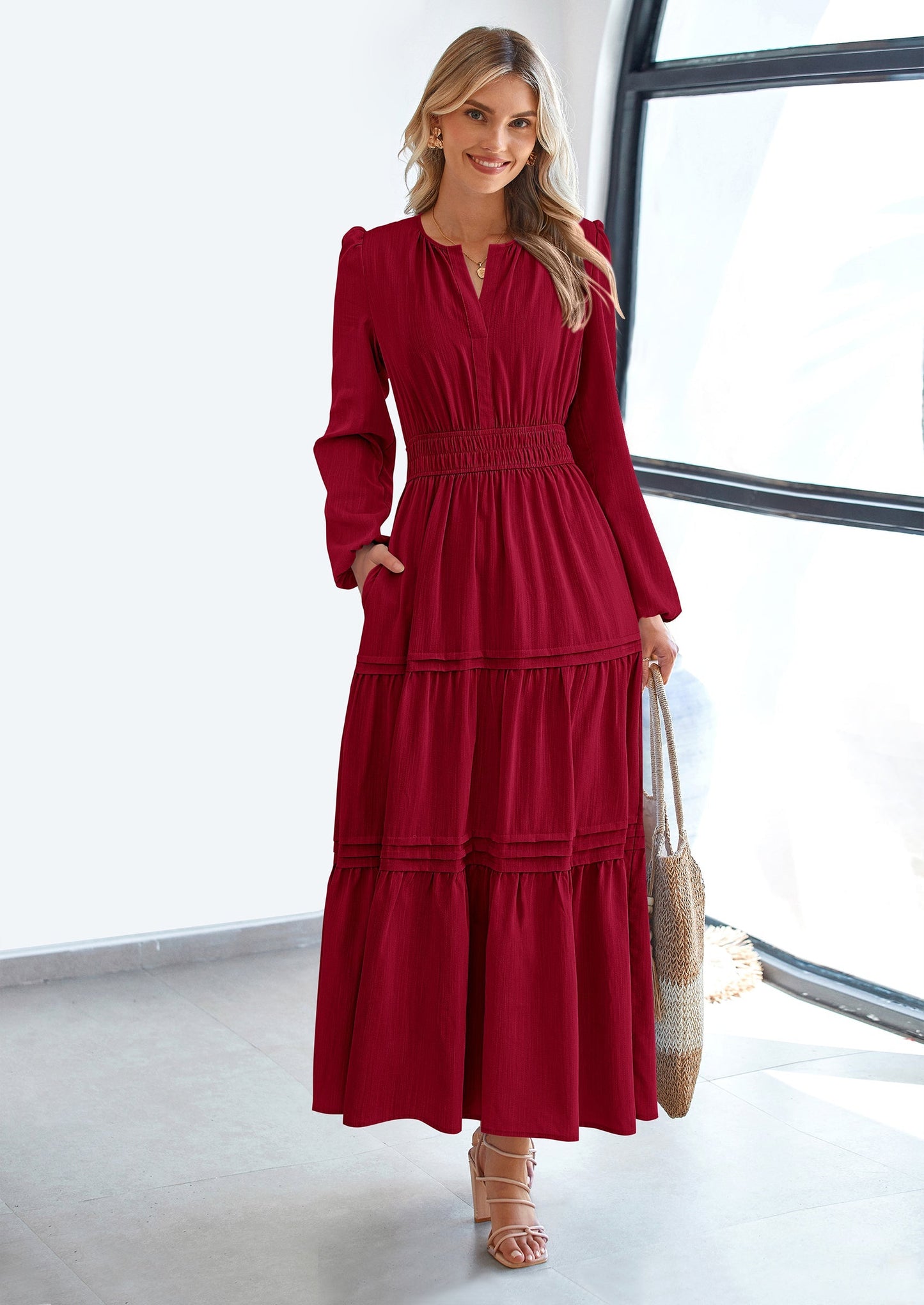 BlushFlow™ - Maxi Dress