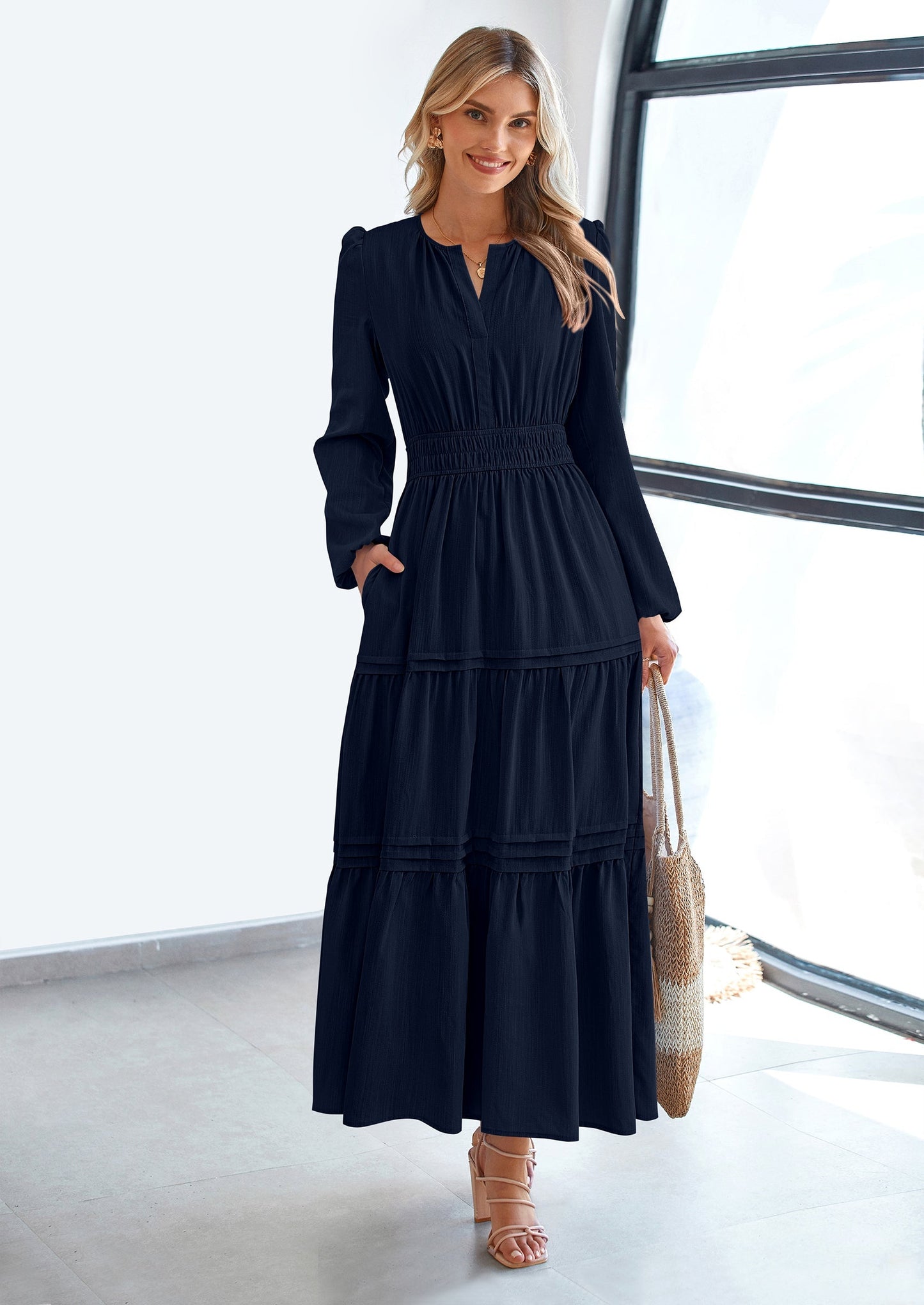 BlushFlow™ - Maxi Dress