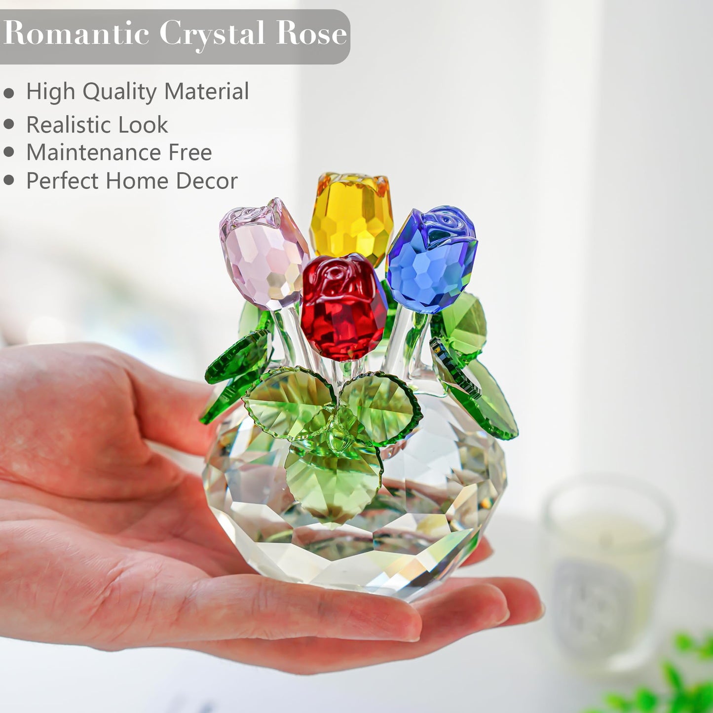 PrismBloom™ - Crystal Rose Bouquet