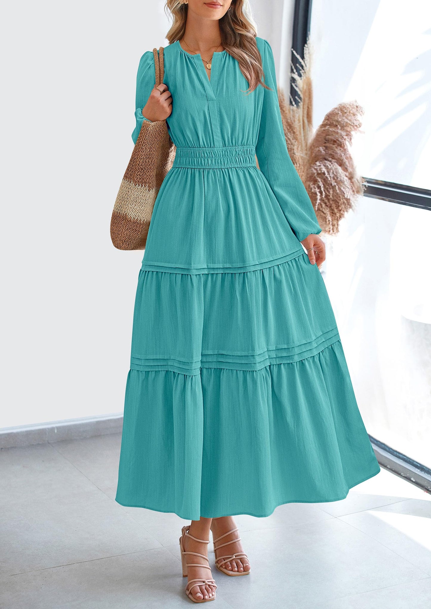 BlushFlow™ - Maxi Dress