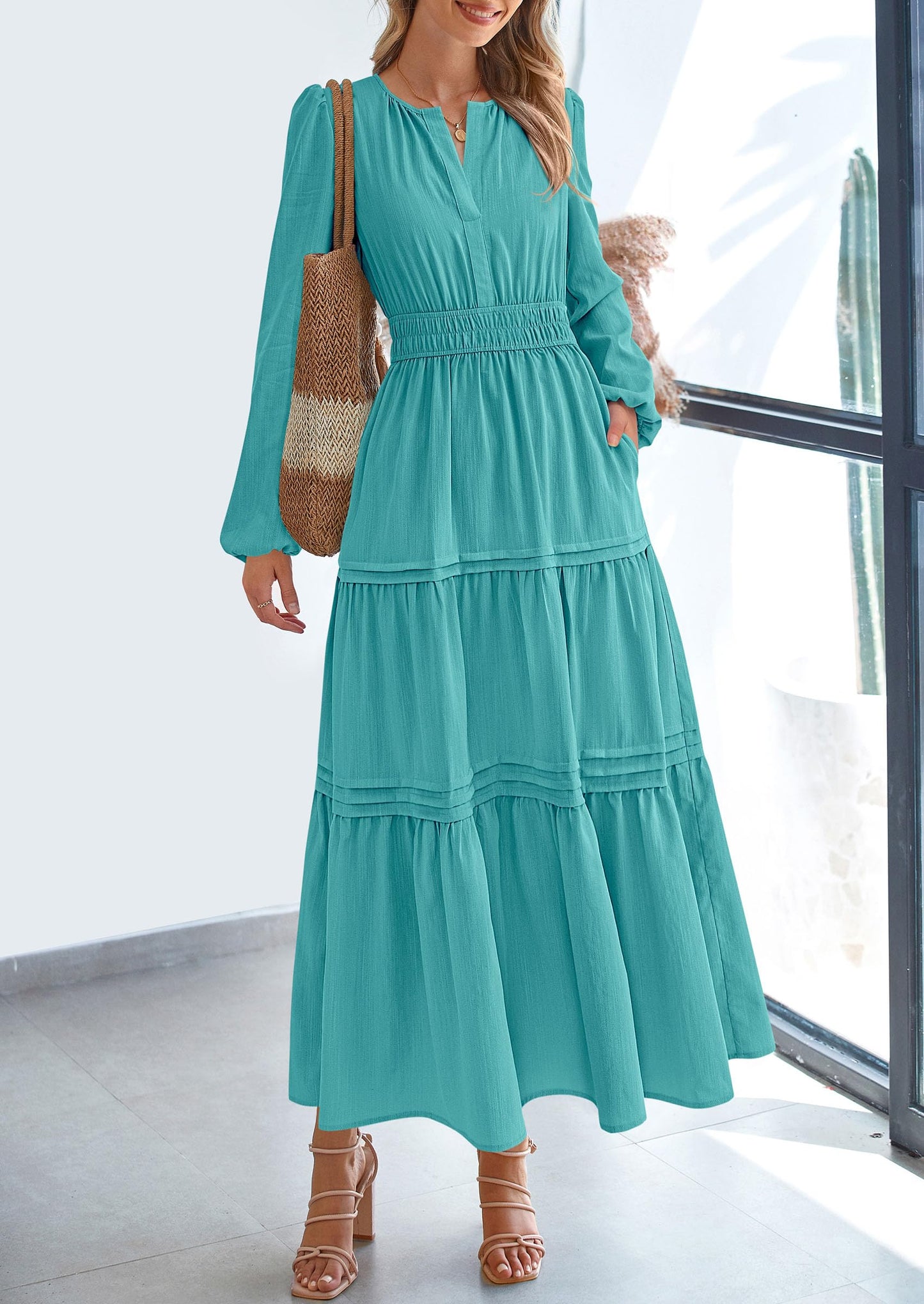 BlushFlow™ - Maxi Dress