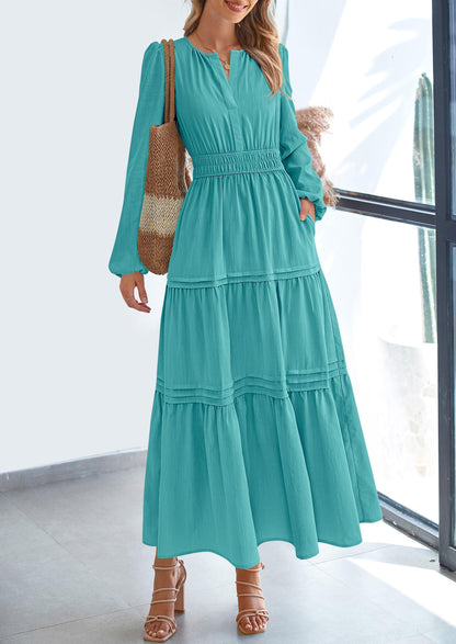 BlushFlow™ - Maxi Dress