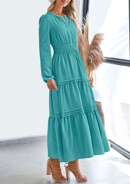 BlushFlow™ - Maxi Dress
