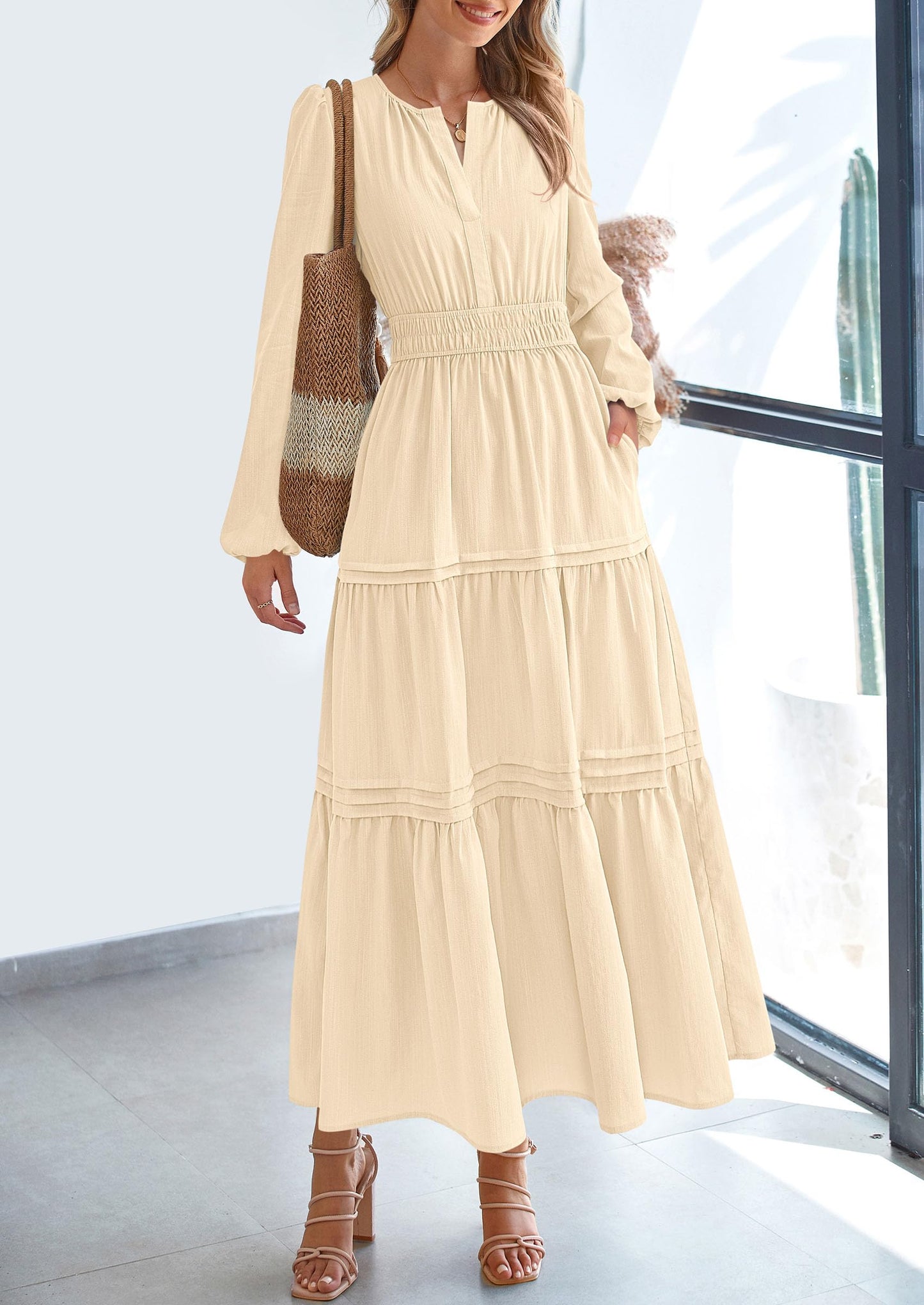 BlushFlow™ - Maxi Dress