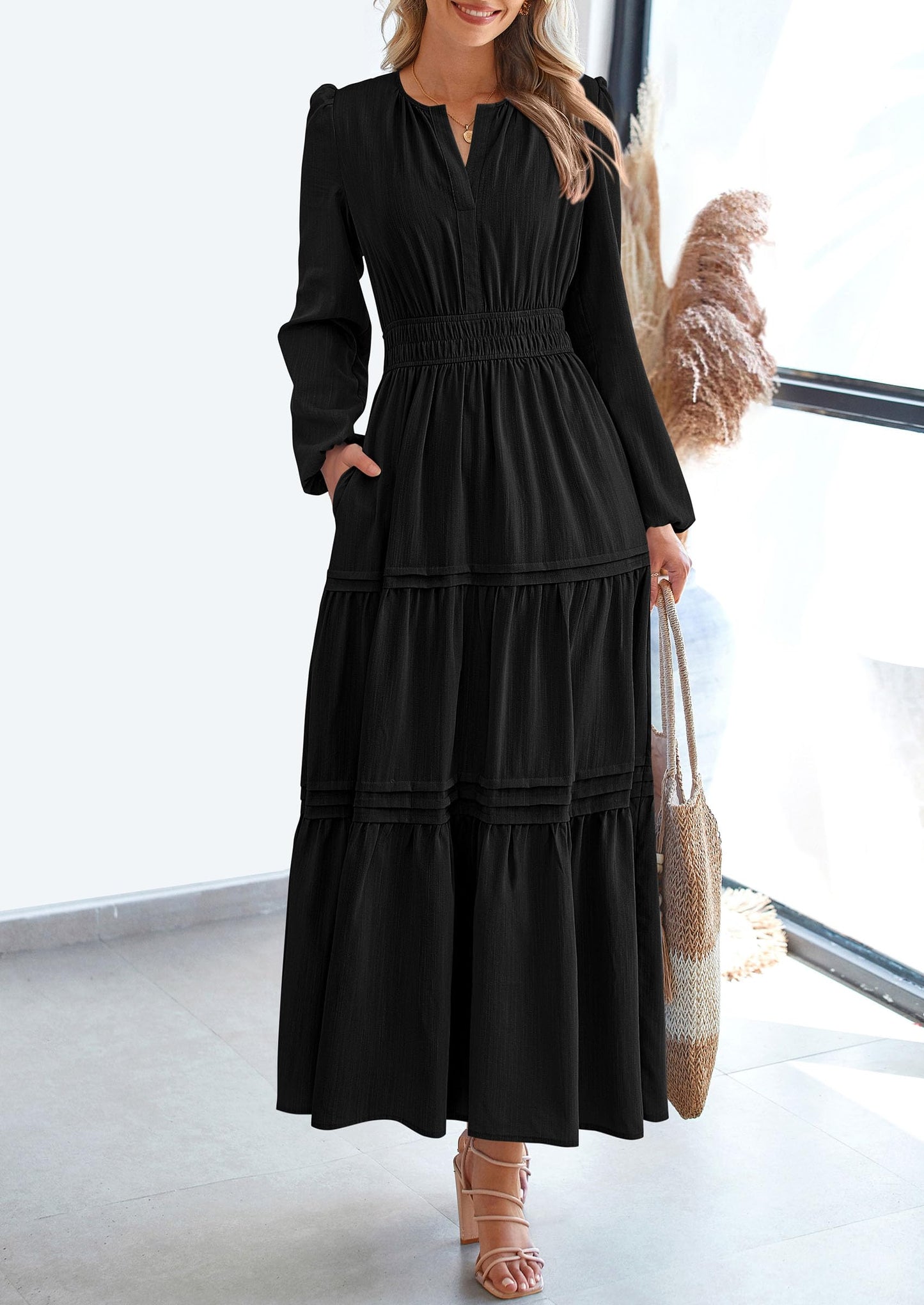 BlushFlow™ - Maxi Dress