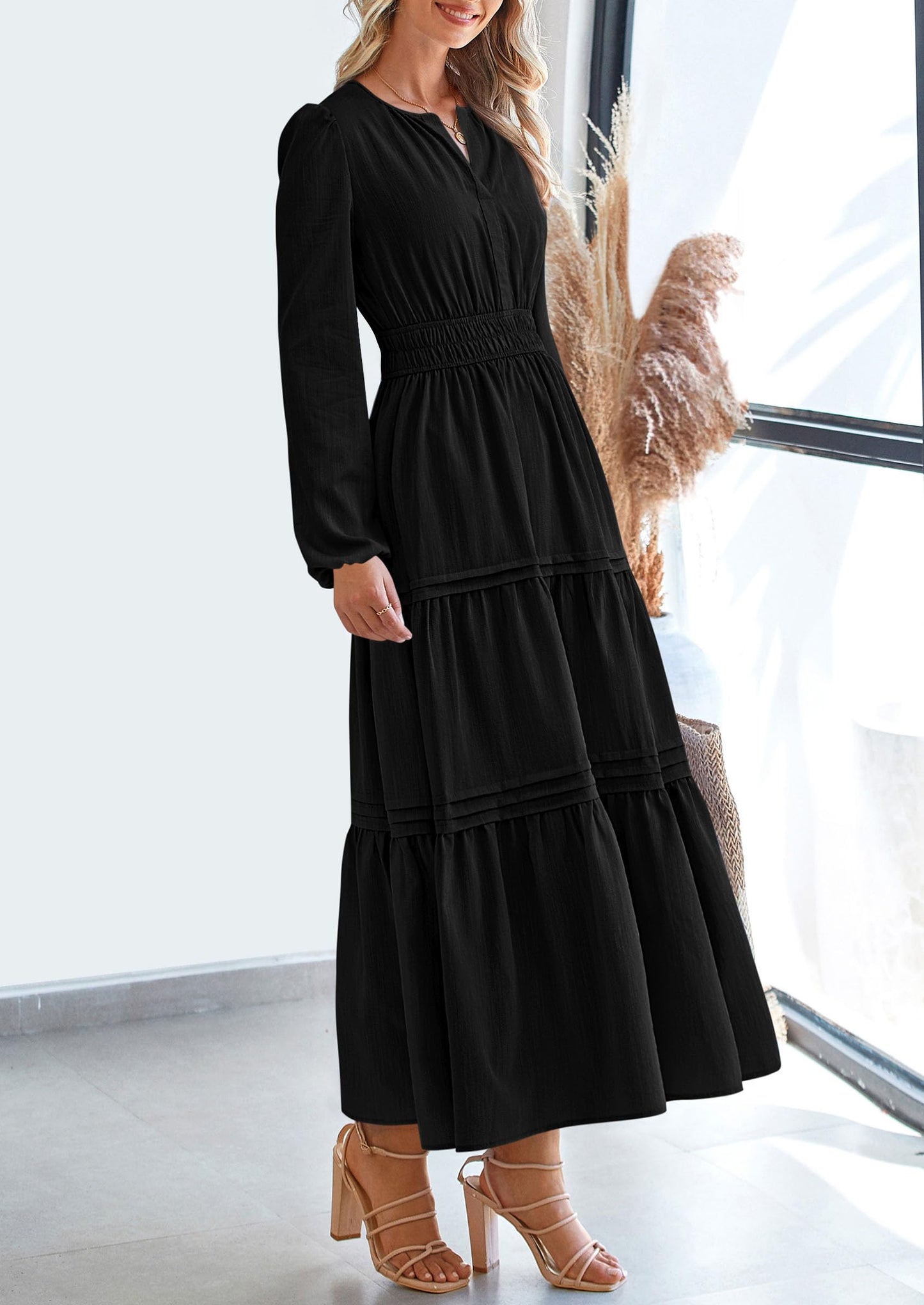 BlushFlow™ - Maxi Dress