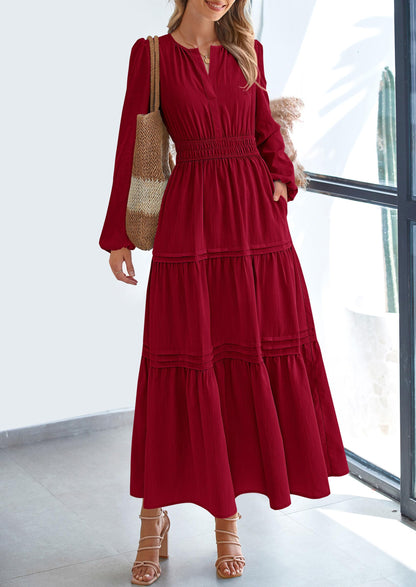 BlushFlow™ - Maxi Dress