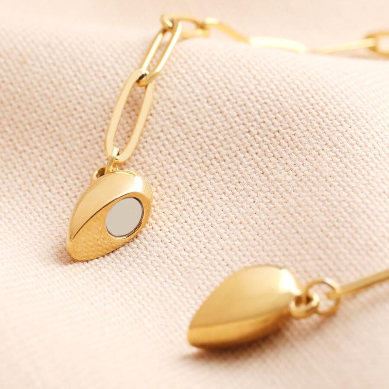 14K Gold/Silver-Plated Heart Shape Pendant