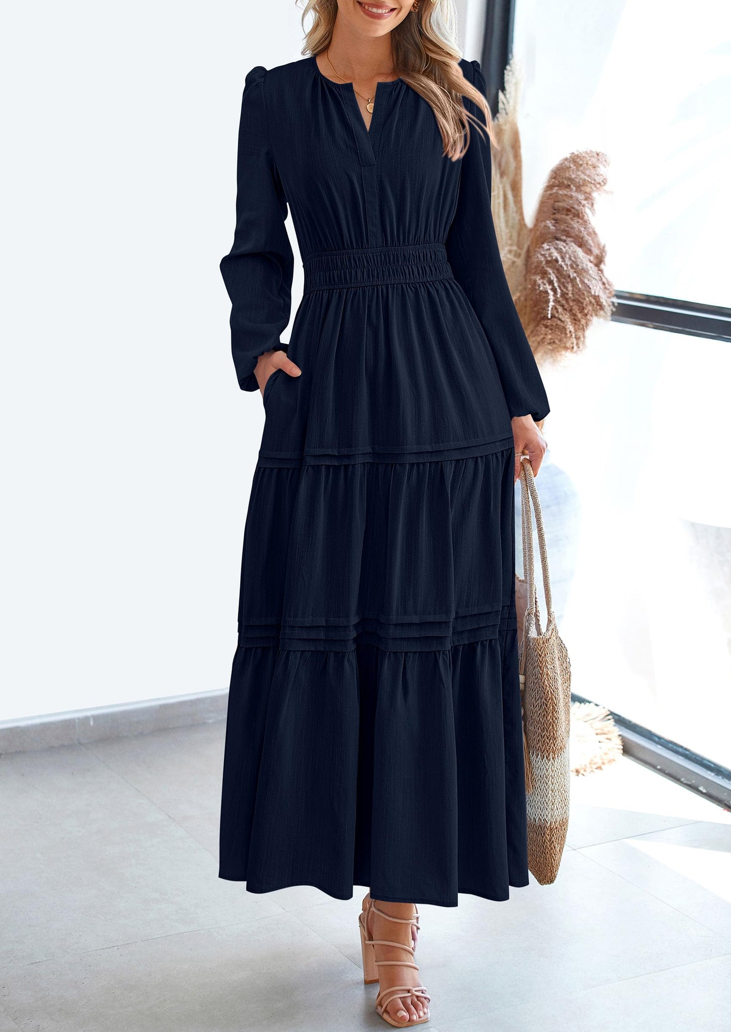 BlushFlow™ - Maxi Dress
