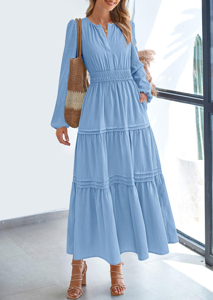 BlushFlow™ - Maxi Dress