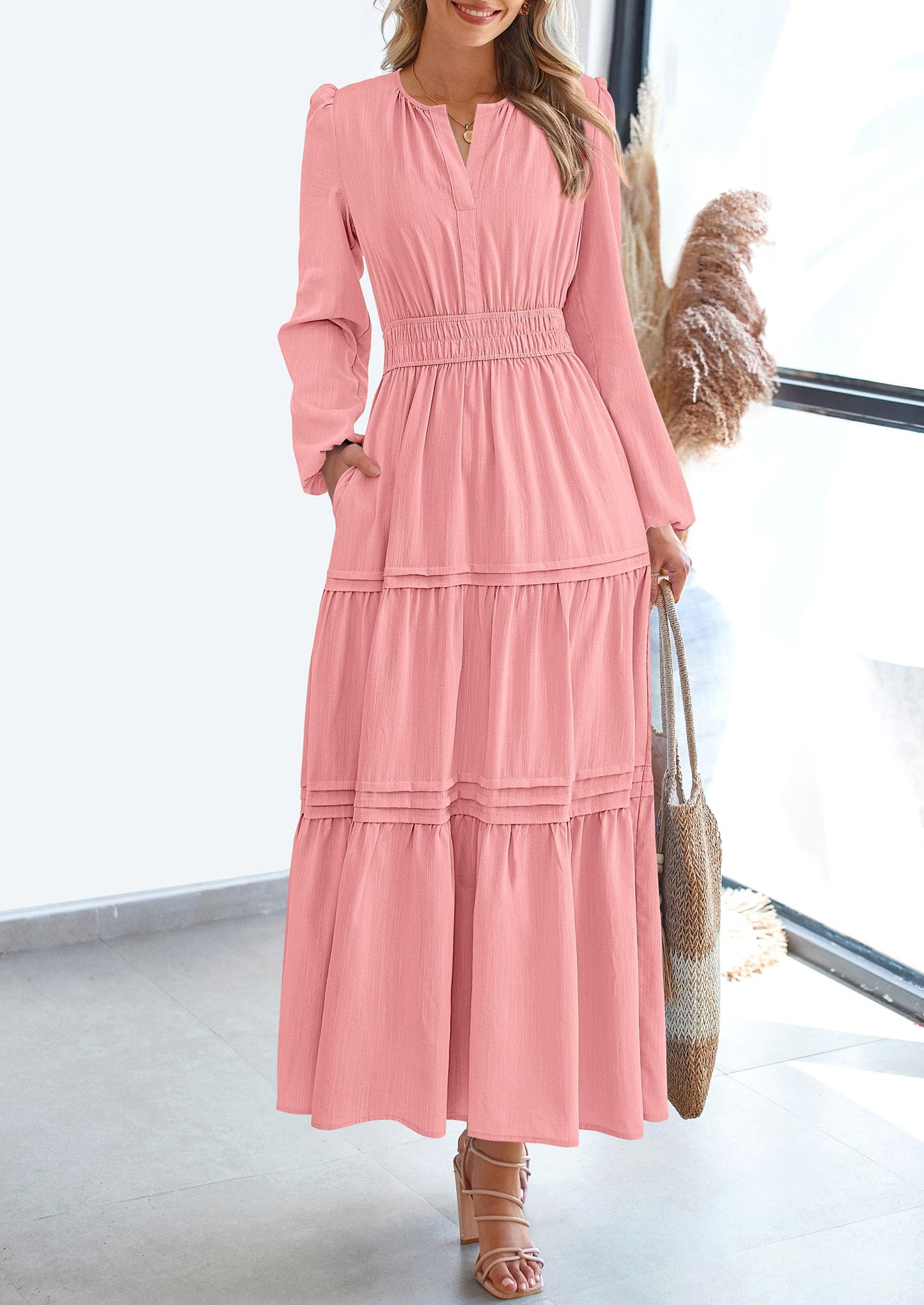 BlushFlow™ - Maxi Dress