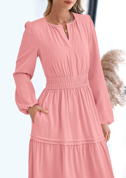 BlushFlow™ - Maxi Dress