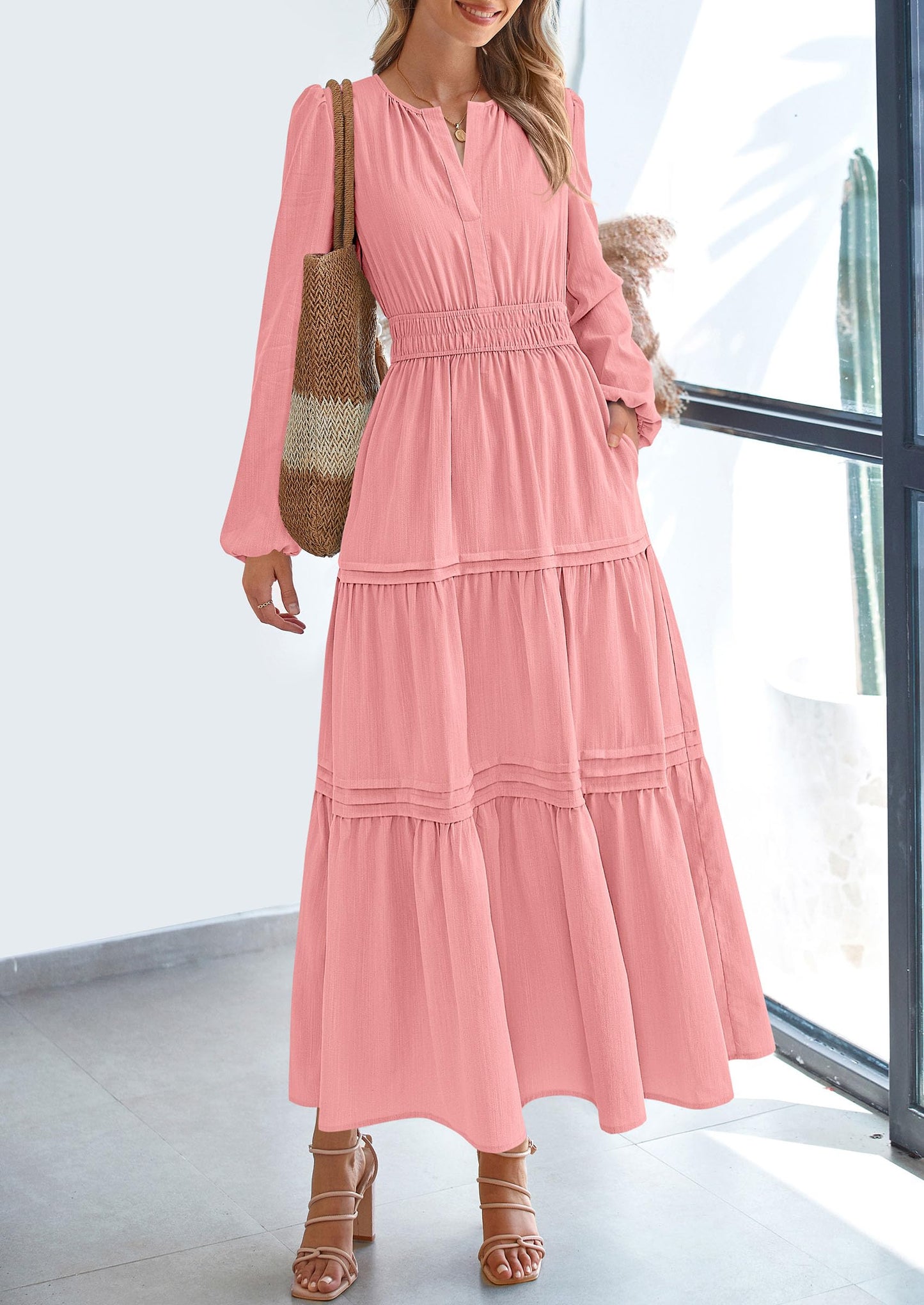 BlushFlow™ - Maxi Dress