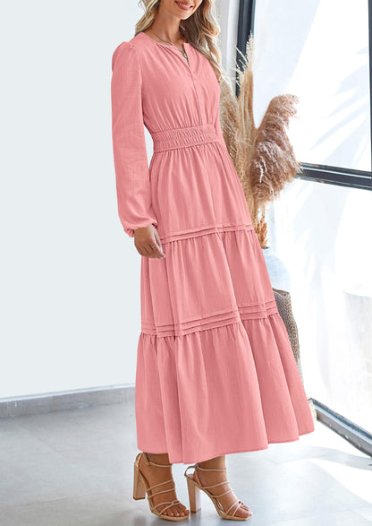 BlushFlow™ - Maxi Dress