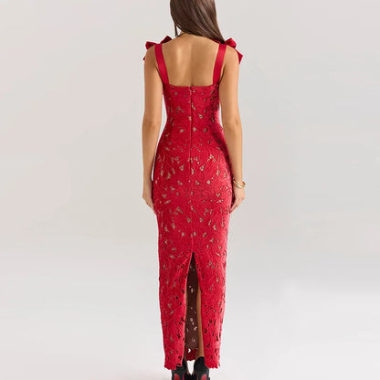 SecondSkin Lace™ Illusion Midi Dress
