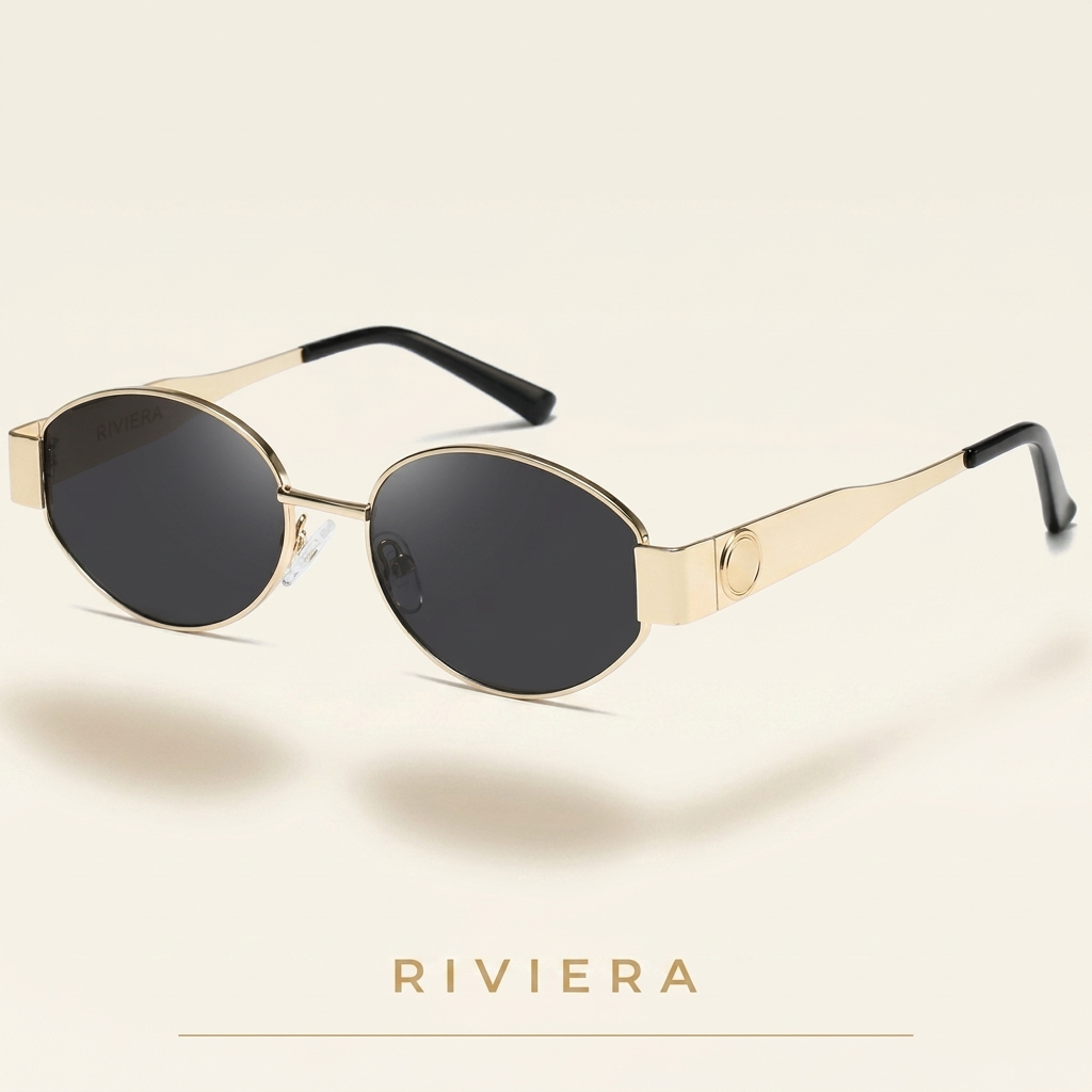 RIVIERA Retro Oval Sunglasses