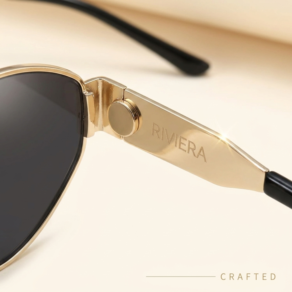 RIVIERA Retro Oval Sunglasses