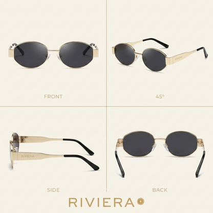 RIVIERA Retro Oval Sunglasses